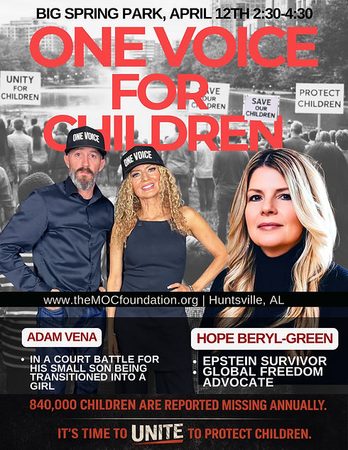 One Voice for Children. EmmaSara McMillion, Adam Vena, Hope Beryl-Green
