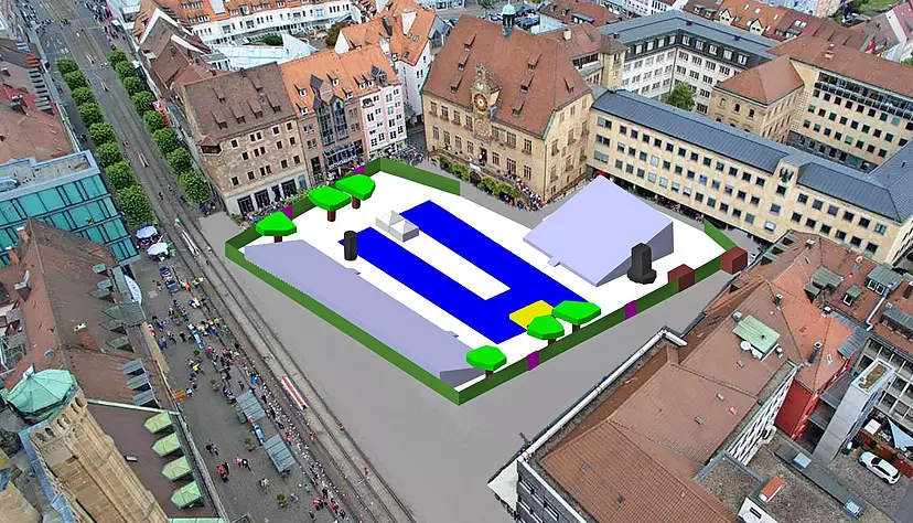 Heilbronn Marktplatz, Arena am Rathaus