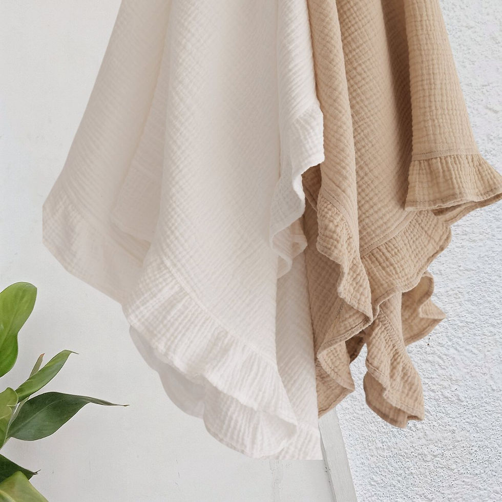 Fırfırlı Yenidoğan Müslin Battaniye