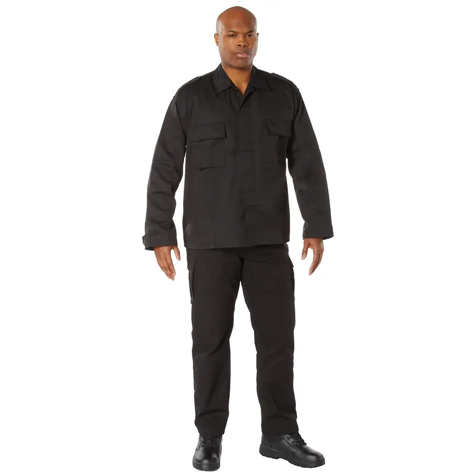 Rothco Tactical 2 Pocket BDU Shirt Black