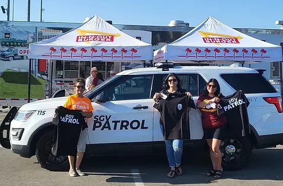 patrol car at los angeles event.webp