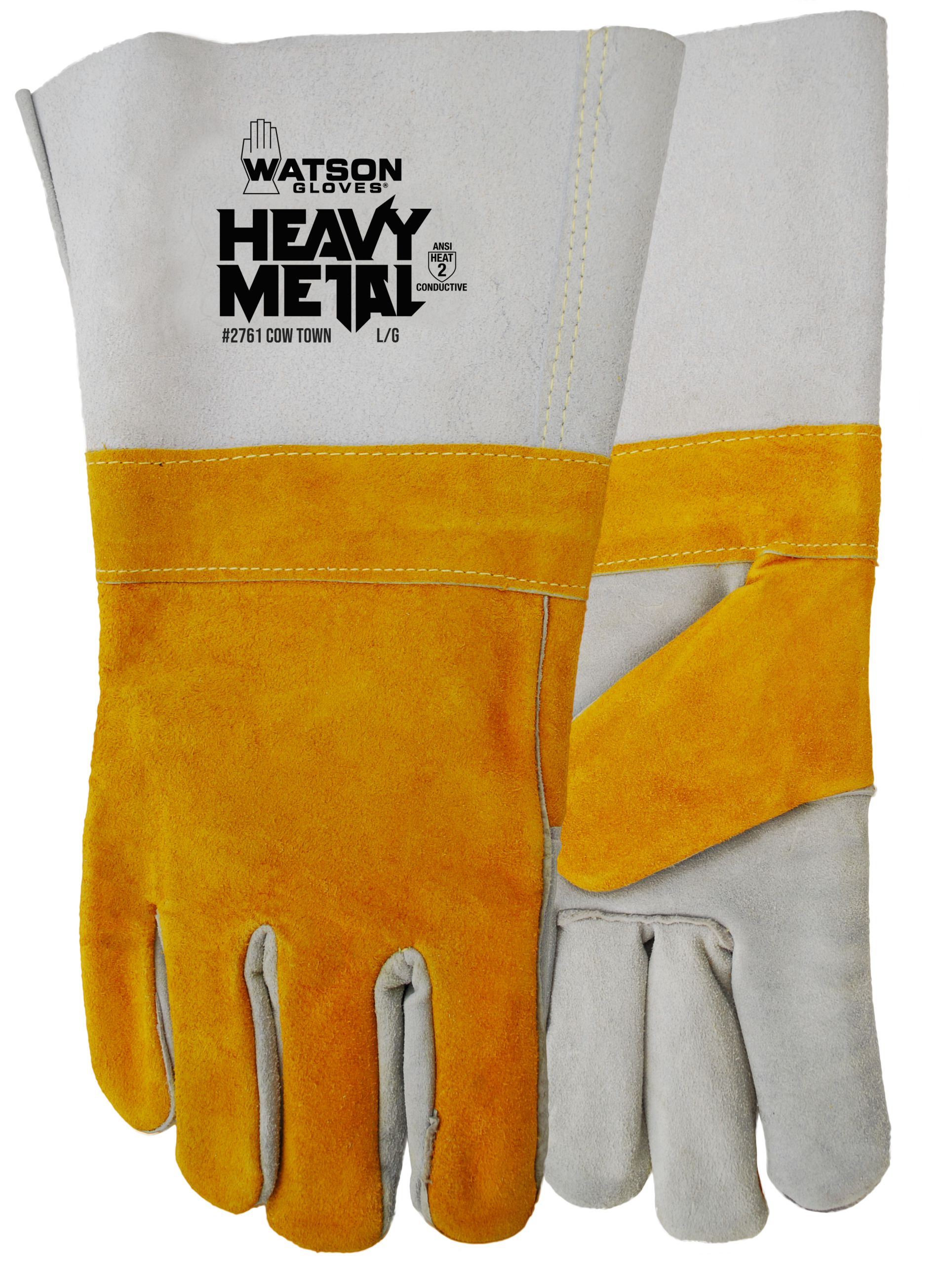 COW TOWN PREMIUM SPLIT COW COTTON LINING FOAM BACK WELDING - L