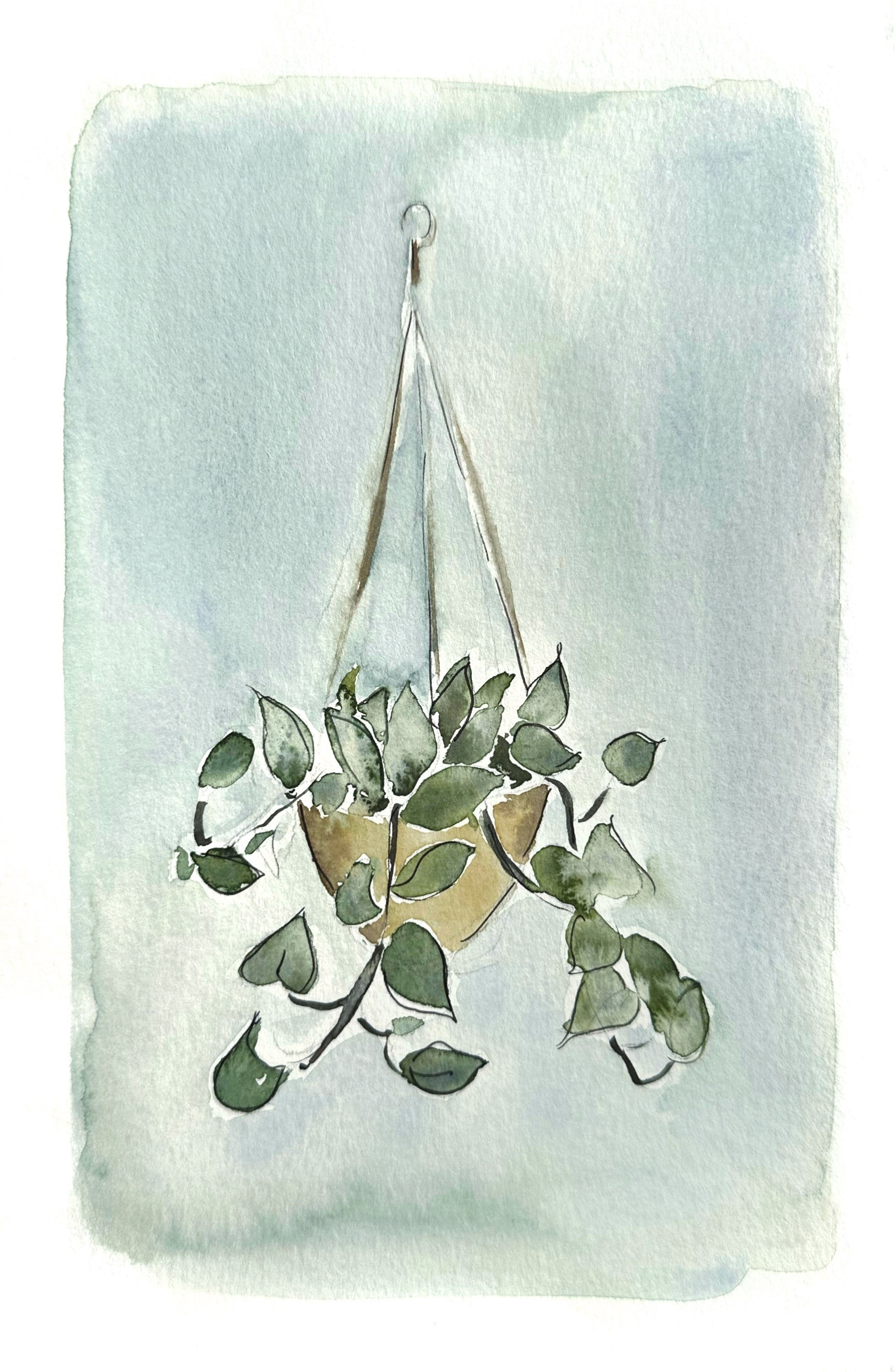 Watercolor Plant Series - Pothos