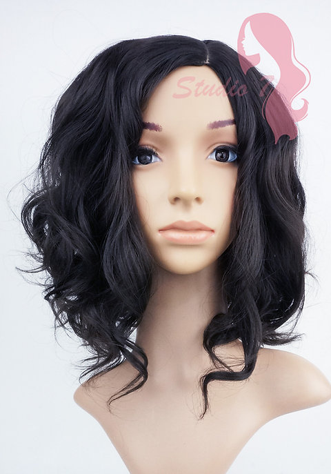 W125 Dark Brown Beach Waves Shoulder Length Studio7uk