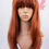 Thumbnail: W109 Auburn Mix Straight Fringe Ladies Wig