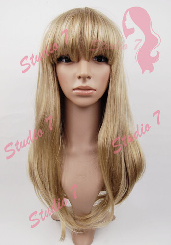 W11 Caramel Blonde Ombre Mix Ladies Wig Medium Length Permatease Top- Studio7-uk - Foto 5