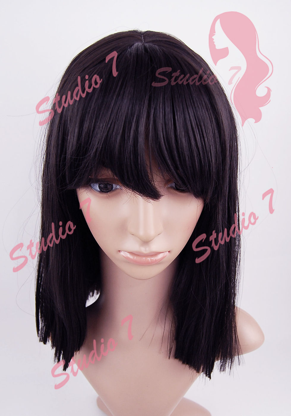 Thumbnail: W173 Natural Balck One Length Straight Wig
