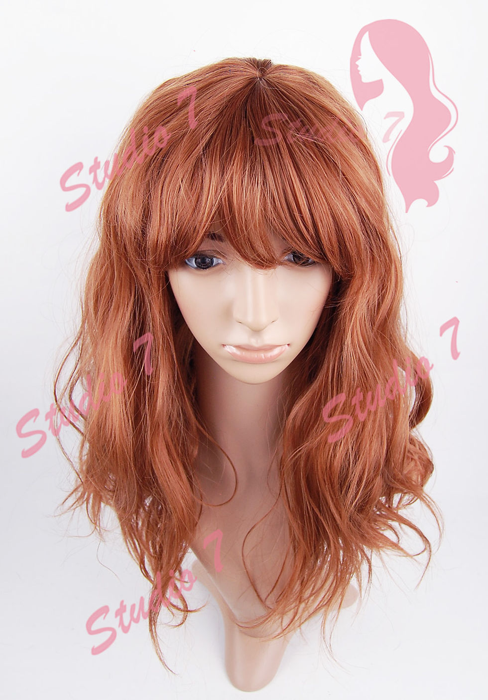 Thumbnail: W180 Auburn Mix Medium Length Wavy Wig