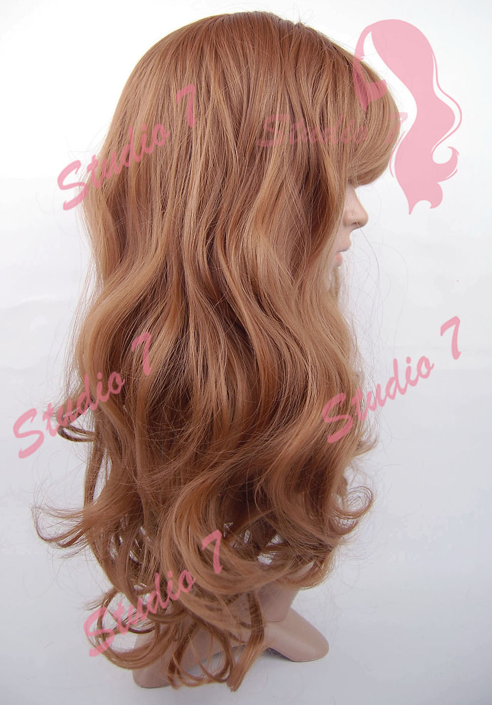 Thumbnail: W258 Aubugn Ginger Mix Long Wavy Layered Ladies Wig