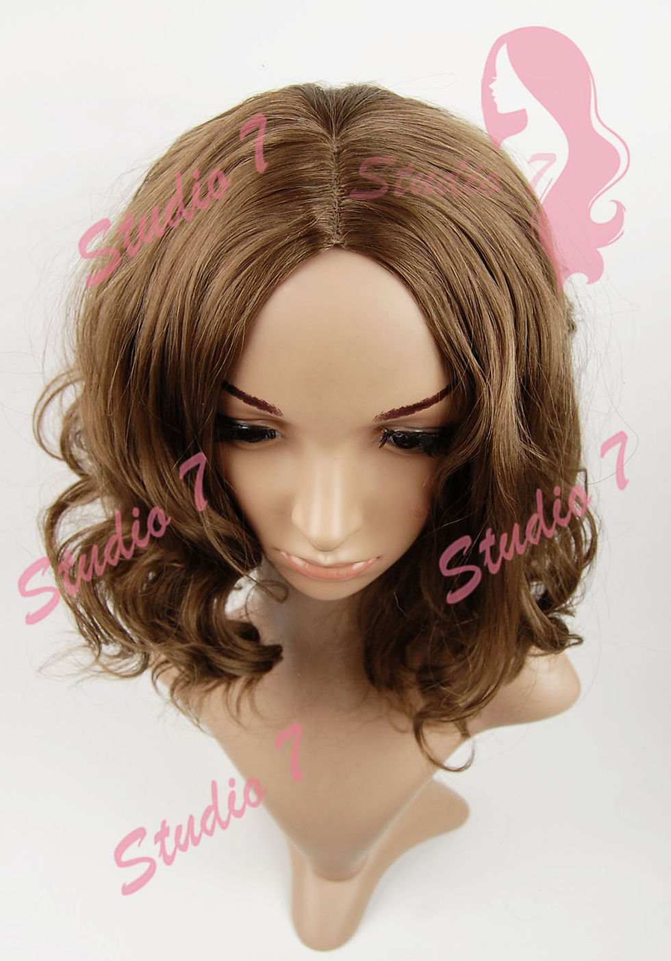 Thumbnail: W246 Ash Brown Shoulder Length Wavy Bob