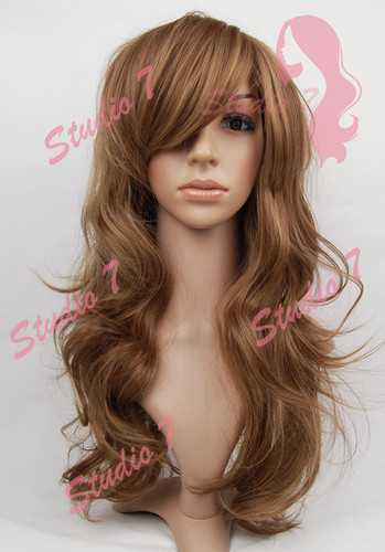 W11 Caramel Blonde Ombre Mix Ladies Wig Medium Length Permatease Top- Studio7-uk - Foto 3