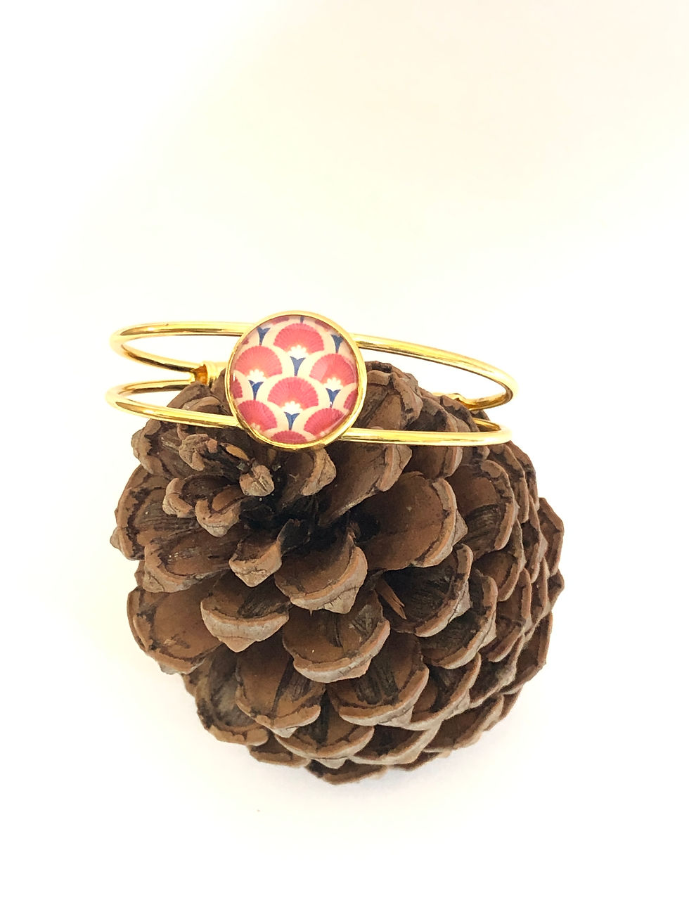 Bracelet rigide Éventails rouges