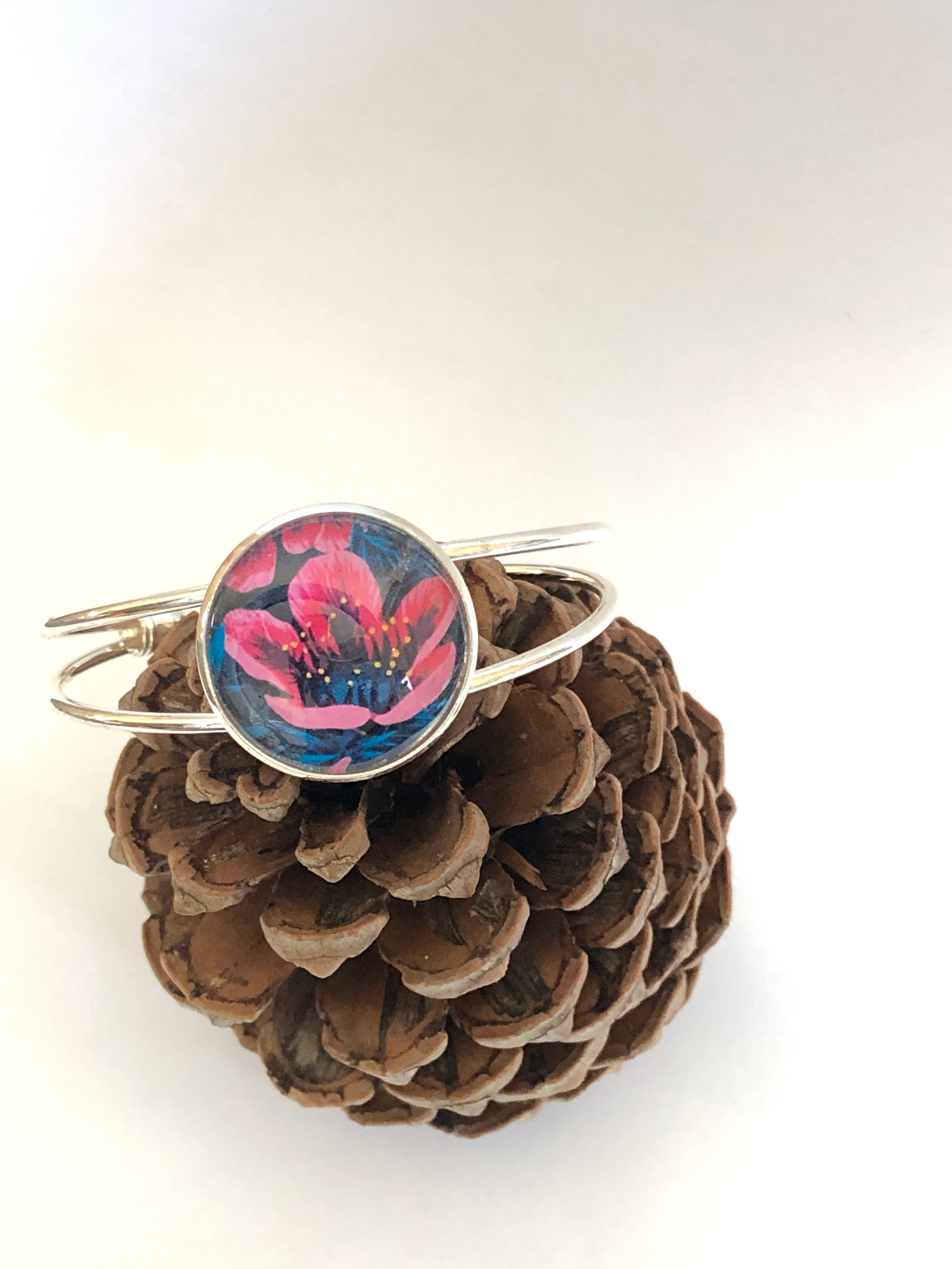 Bracelet rigide Fleur sauvage