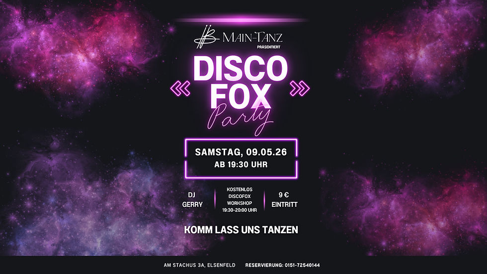 🪩 Main-Tanz präsentiert: Discofox Party mit DJ Gerry 💃🕺