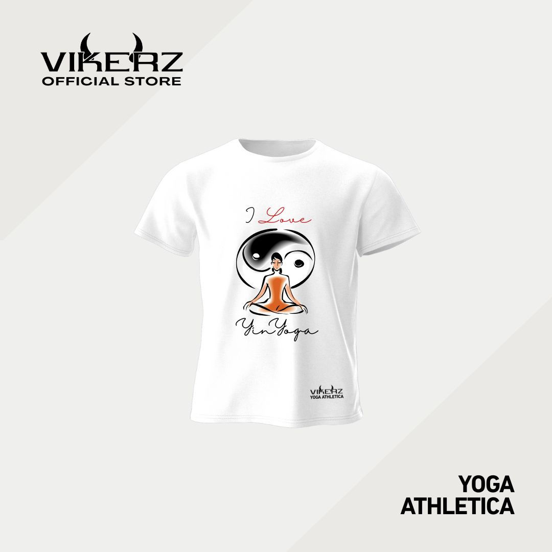 Vikerz Yoga Athletica I Love Yin Yoga Premium White T-Shirt