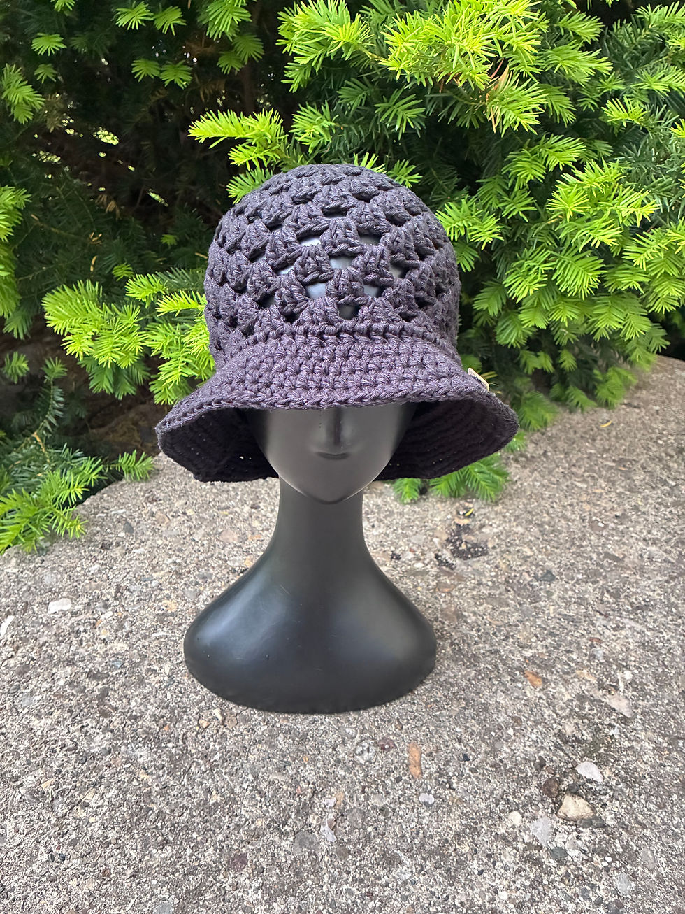 Thumbnail: 100 % Cotton Crochet Bucket Hat