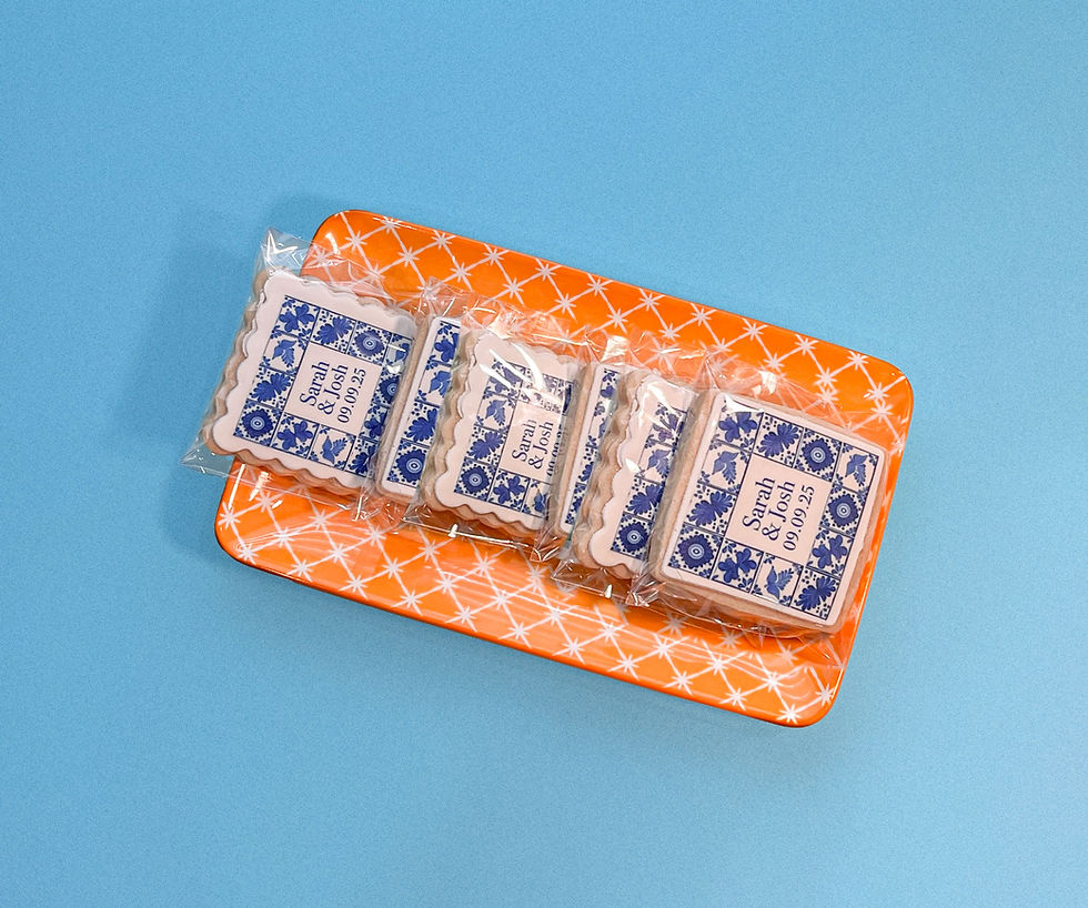 Thumbnail: Mediterranean Tile Wedding Cookies | Custom Bridal Shower Favors | ONE DOZEN