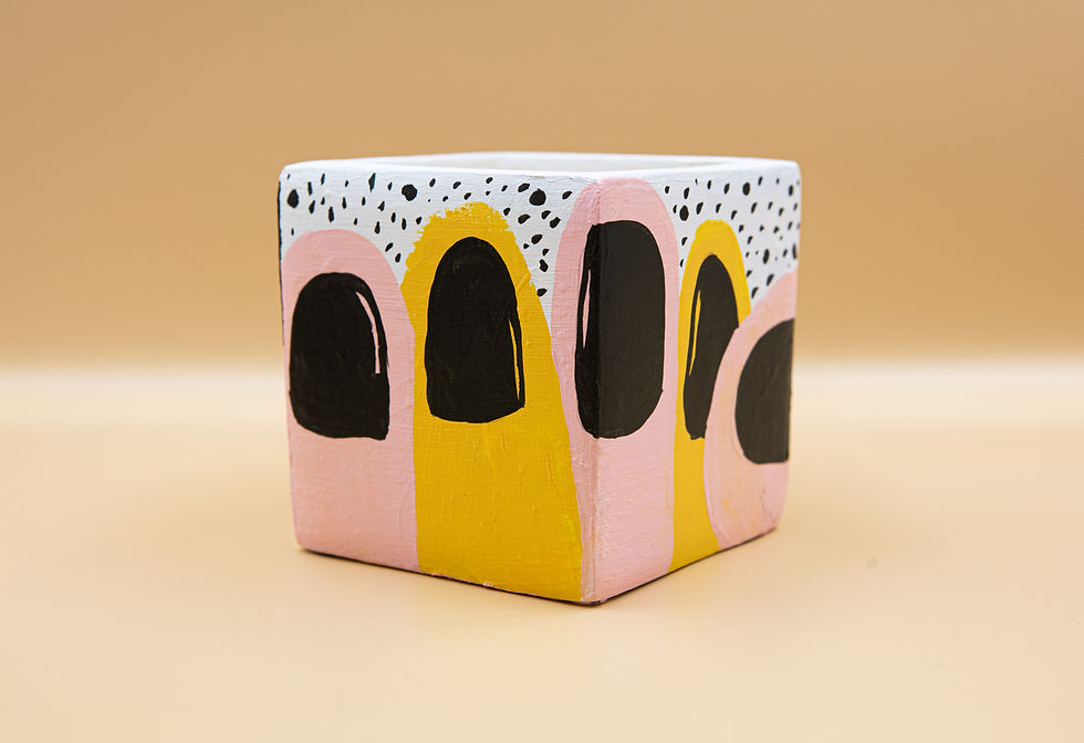 Thumbnail: Ceramic custom painted pots
