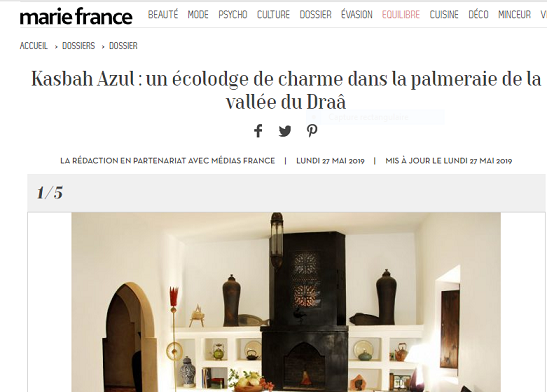 Kasbah Azul dans Marie France