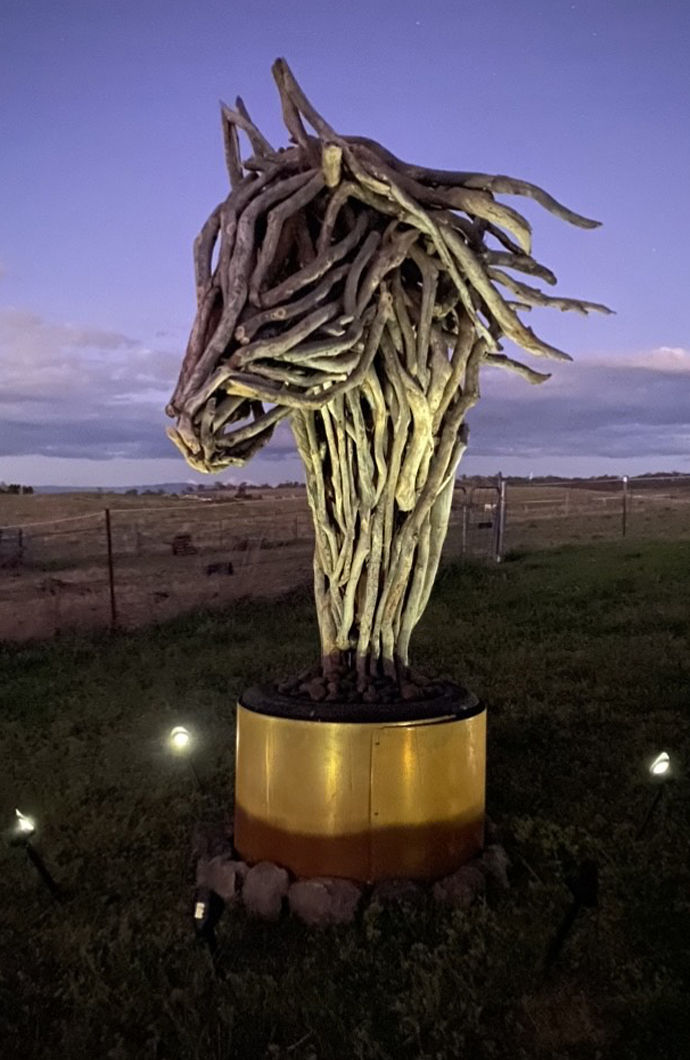 Eclipse-Timber & Steel Equine Sculpture