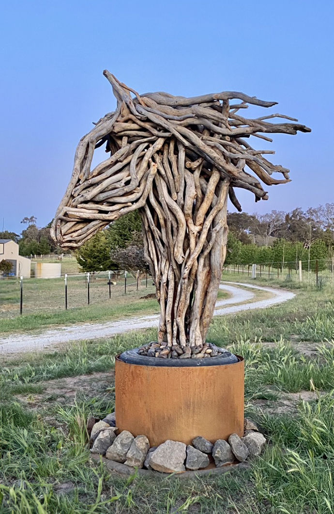 Eclipse-Timber & Steel Equine Sculpture