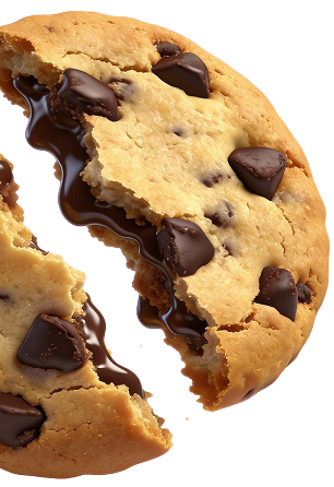 broken-chocolate-chip-cookie-with-melting-chocolate-chunks-pink-background-3d-rendering 1.png
