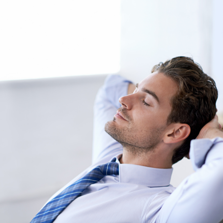 A man relaxing after going through a utah uncontested divorce