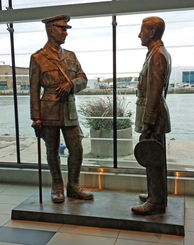 Statues of Billy Bishop & William Barker. Billy Bishop Toronto City Airport