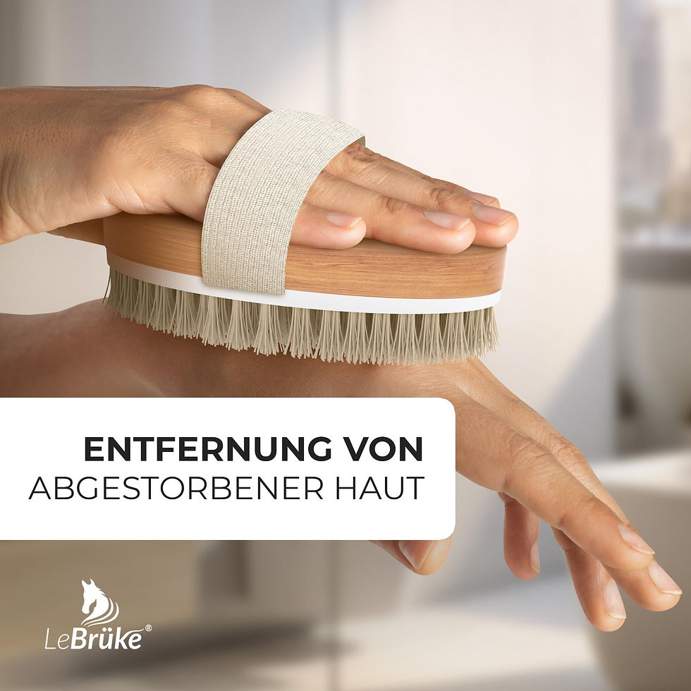 Miniaturbild: Lebrüke® Trockenbürste Badebürste - Mit praktischer Aufbewahrungstasche - Per...