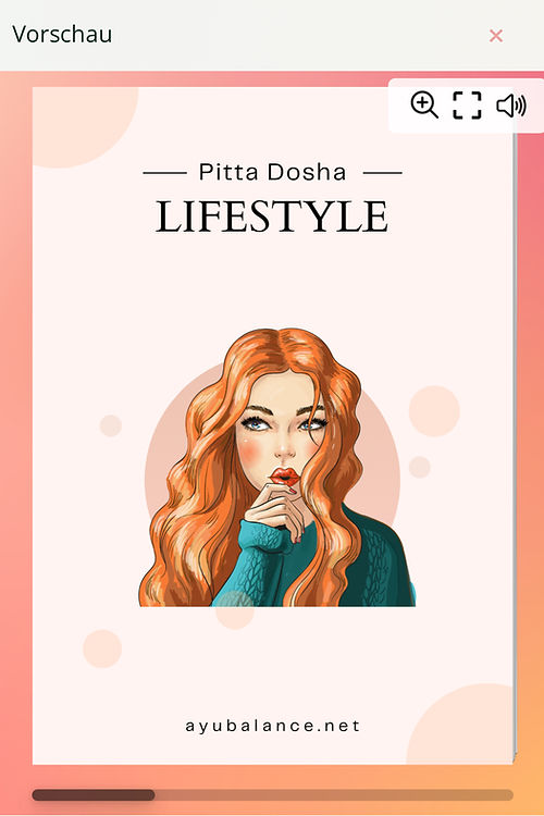 E-Book Pitta Dosha Lifestyle