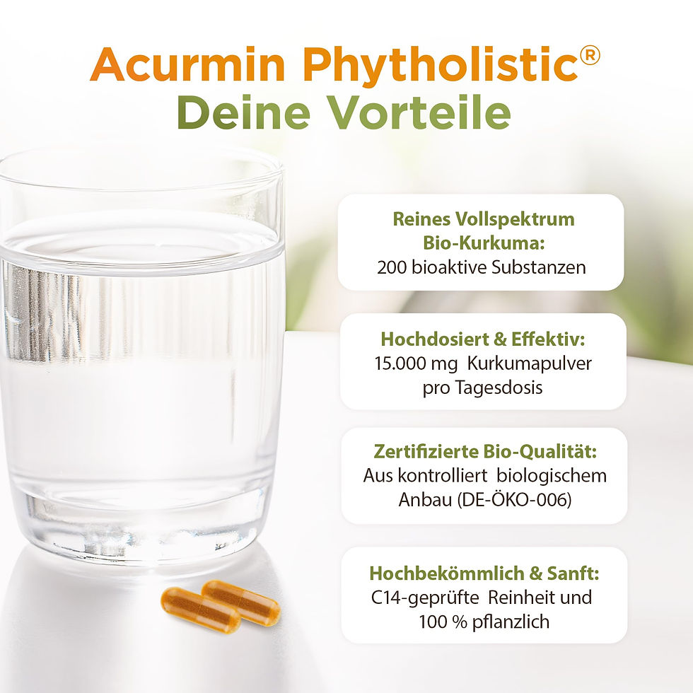 Thumbnail: Stärkste Bio Kurkuma Kapseln - 40x effektiver - 15.000 mg Kurkuma Pulver/Tag ...
