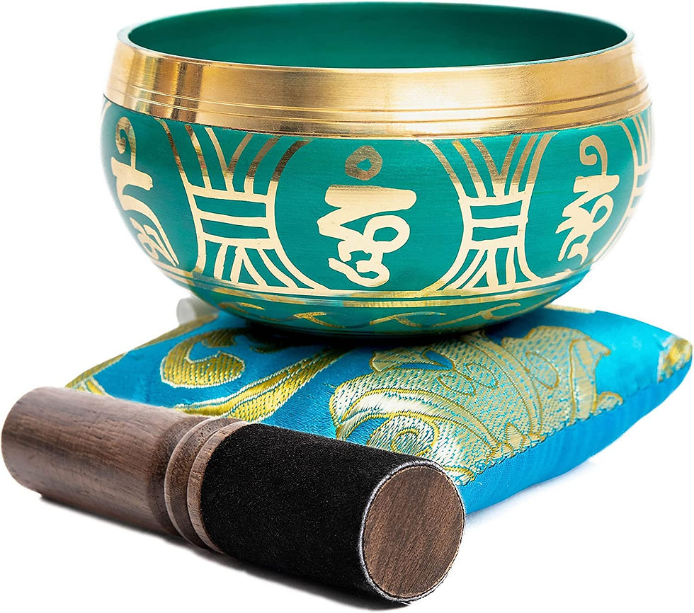 Miniaturbild: Himalayan Bazaar Tibetische Klangschalen-Set mit Tasche, einfach zu spielen, ...