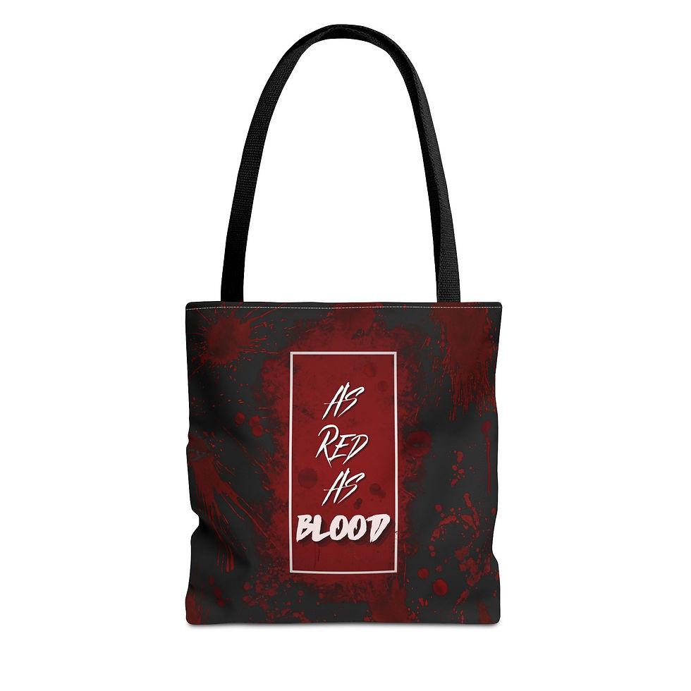 red as blood horror tote bag