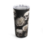 skull and roses tumbler