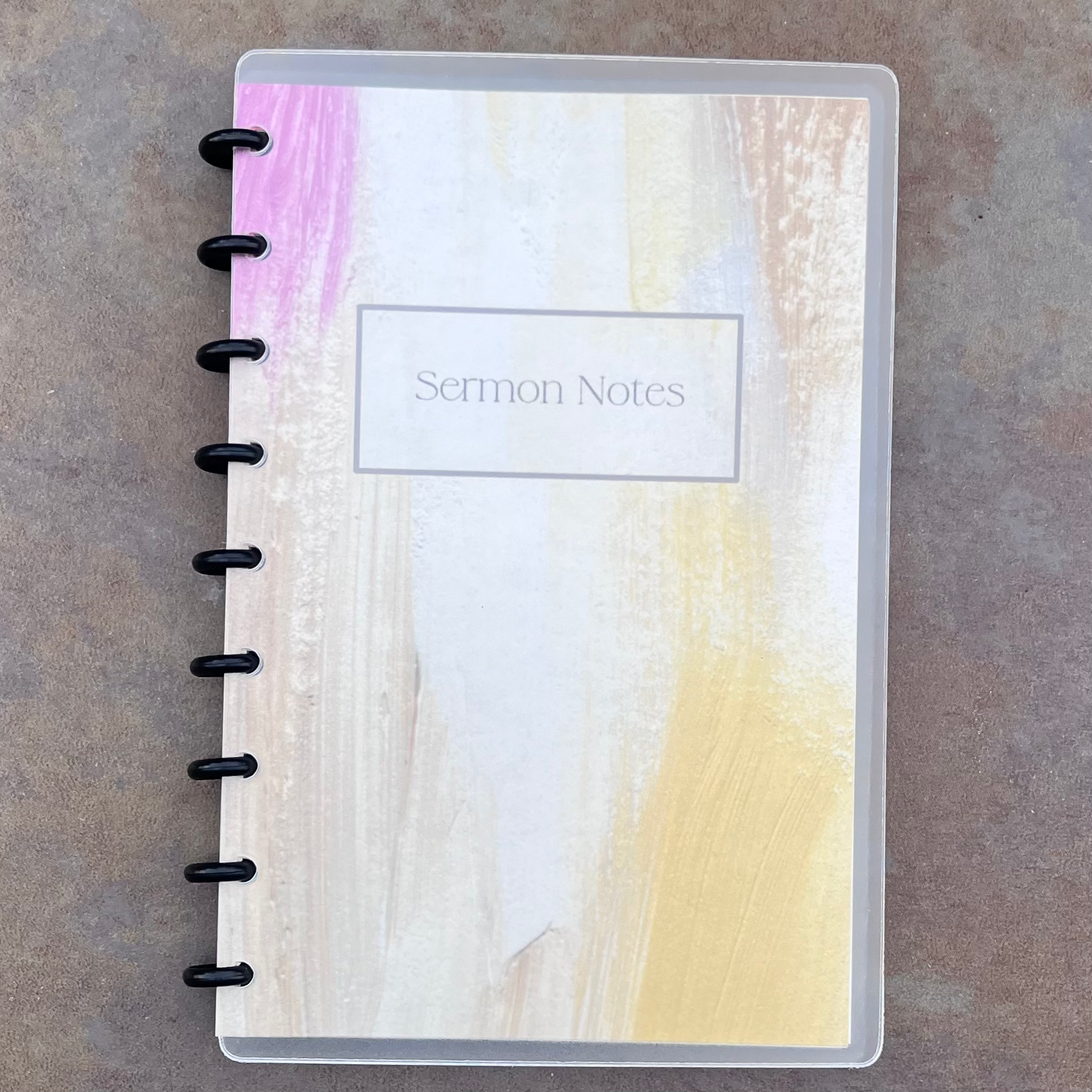 Sermon Notebook (60 Sheets with Cover and 1/2" black Discs)