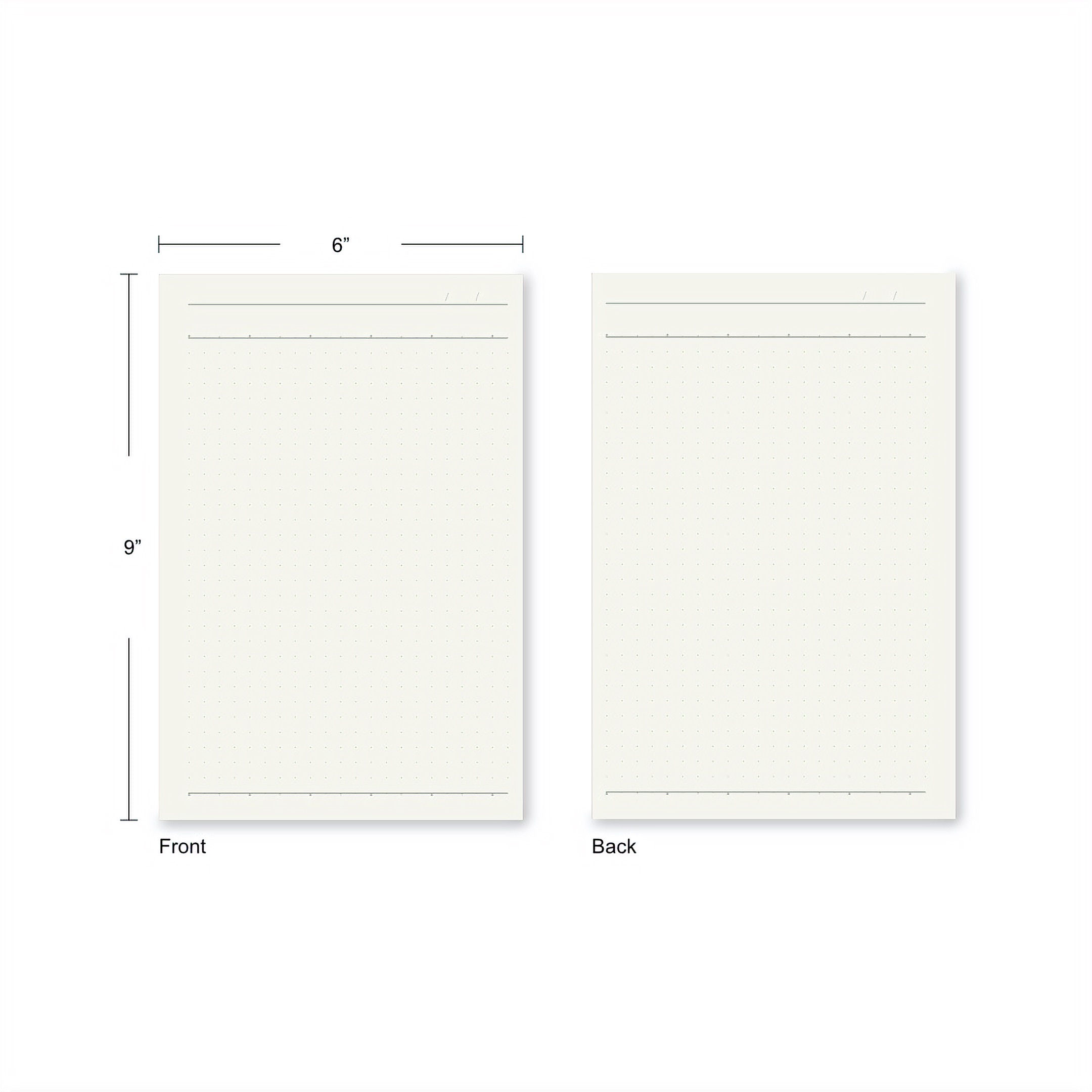 Front and Back view of 1/4" Dot Grid