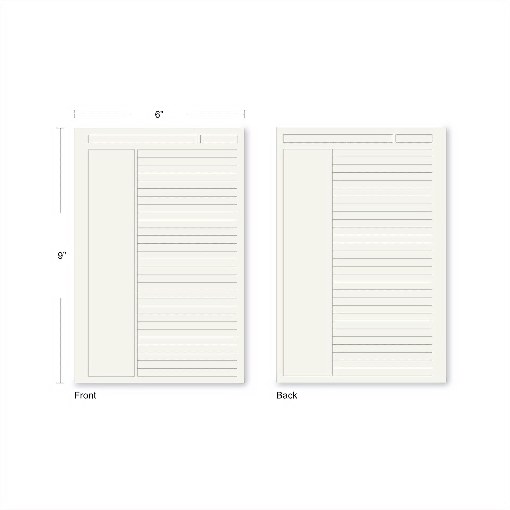 Front and Back view of Annotation 1/4" Ruled Refill