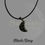 Thumbnail: Moon Necklace on Black Cord - Various Colours