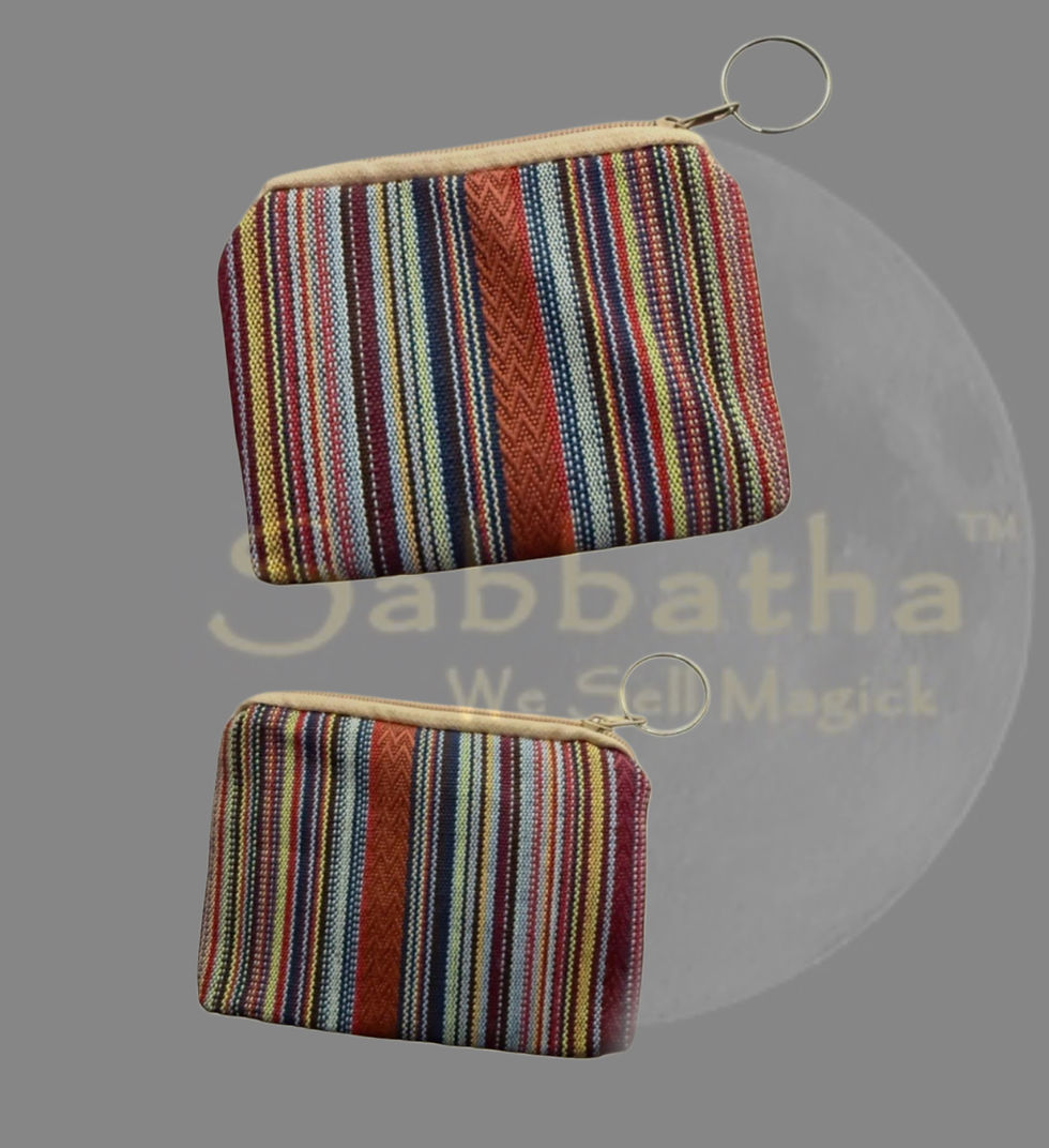 Ethnic Inspired Fabric Coin Purse - Beige