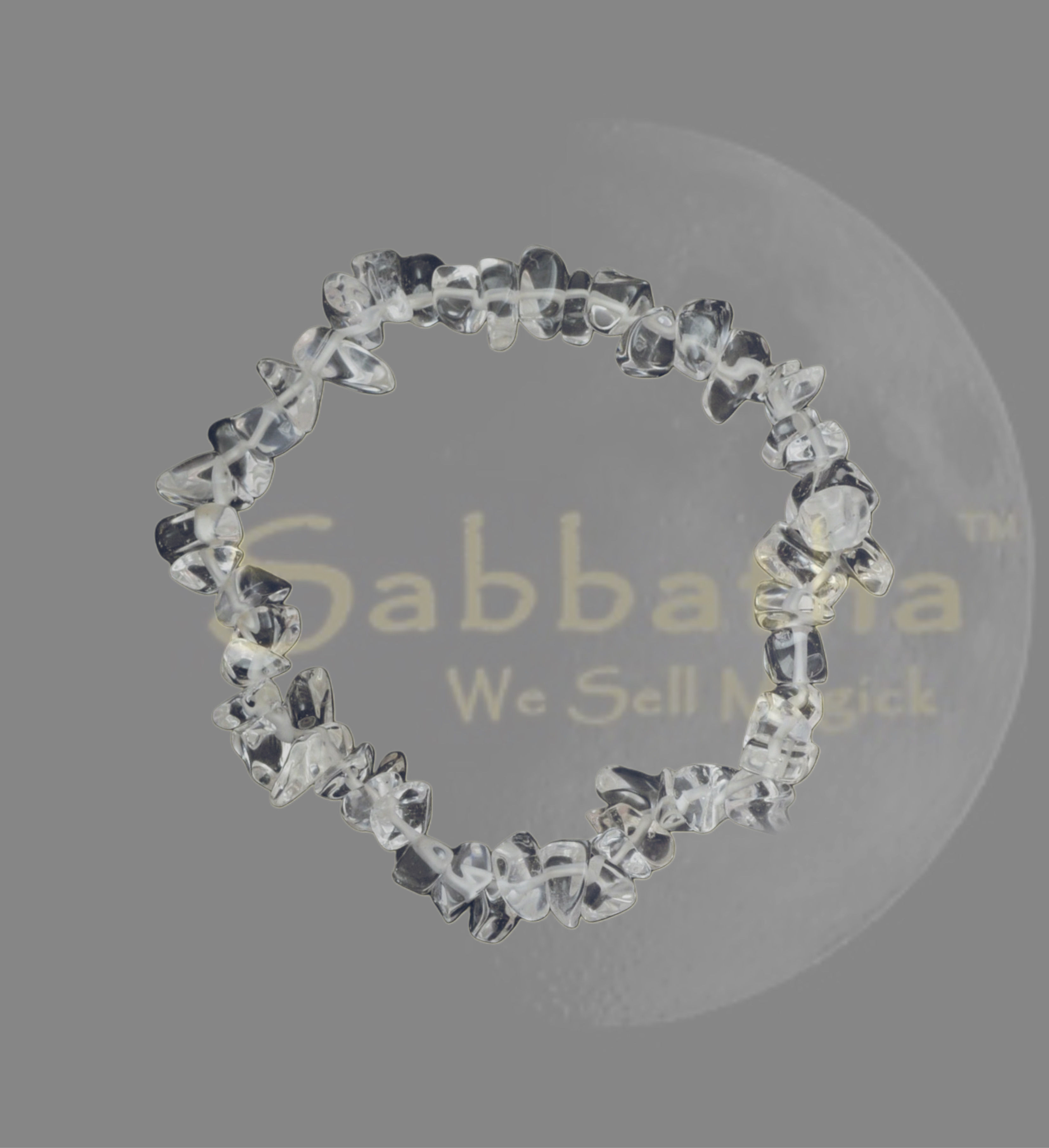 Clear Quartz Crystal Chip Bracelet - Stretchy