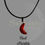 Thumbnail: Moon Necklace on Black Cord - Various Colours