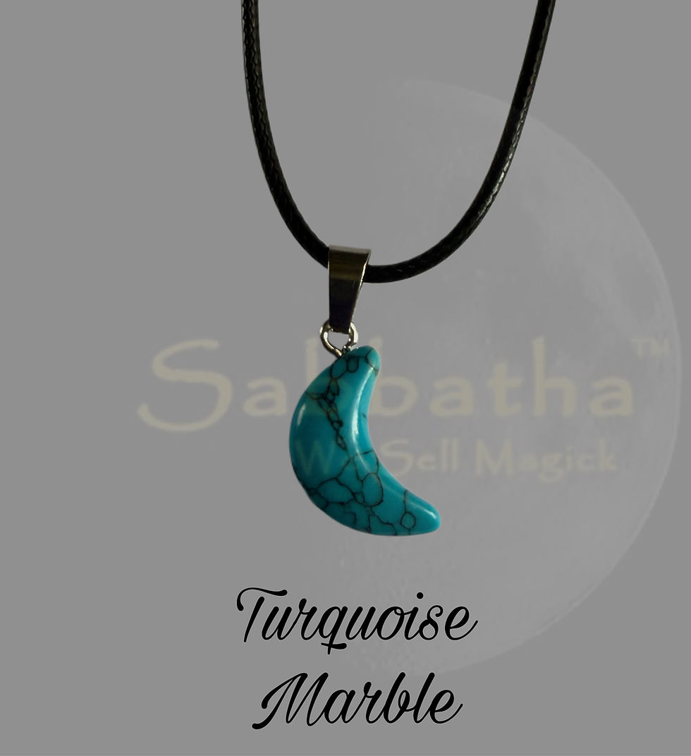 Thumbnail: Moon Necklace on Black Cord - Various Colours