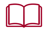 Maroon Open Book Outline Icon.png