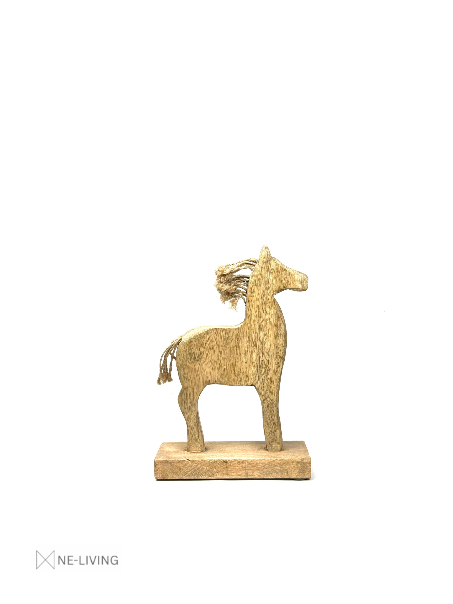 Wooden Horse with Jute Mane