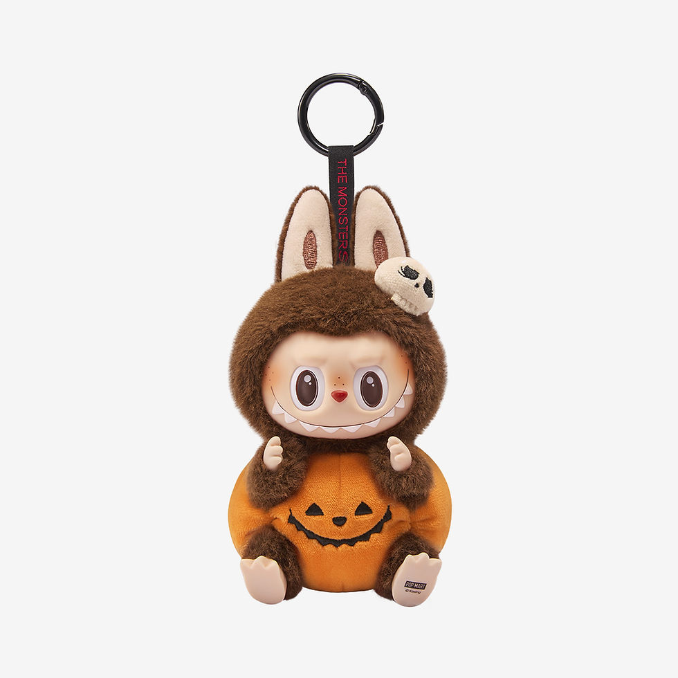 Popmart x The Monsters Labubu Halloween Sitting Pumpkin Vinyl Plush Pendant