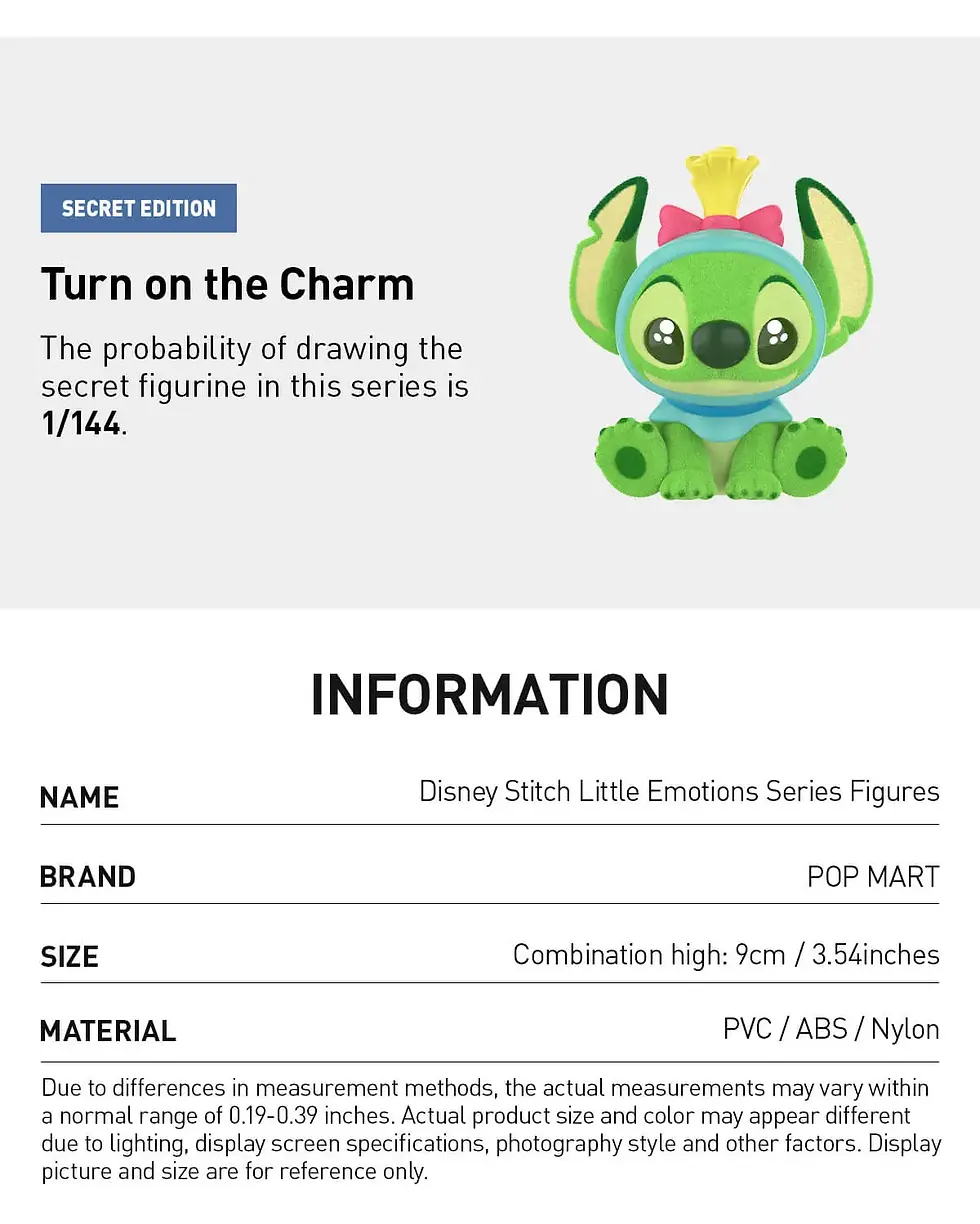 Thumbnail: Popmart x Disney Stitch Little Emotions Figures Blind Box