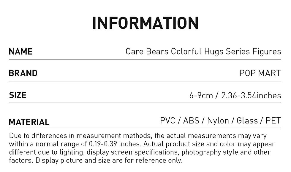 Thumbnail: Care Bears Colorful Hugs Series Figures Blind Box