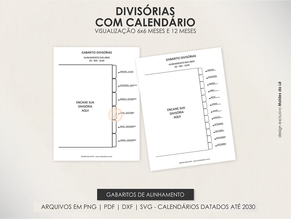 Miniatura: DIVISÓRIAS COM ABAS E CALENDÁRIOS | ATÉ 2030