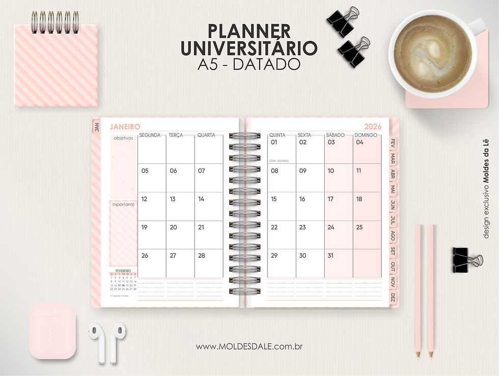 Miniatura: PLANNER A5 | DATADO | HORIZONTAL