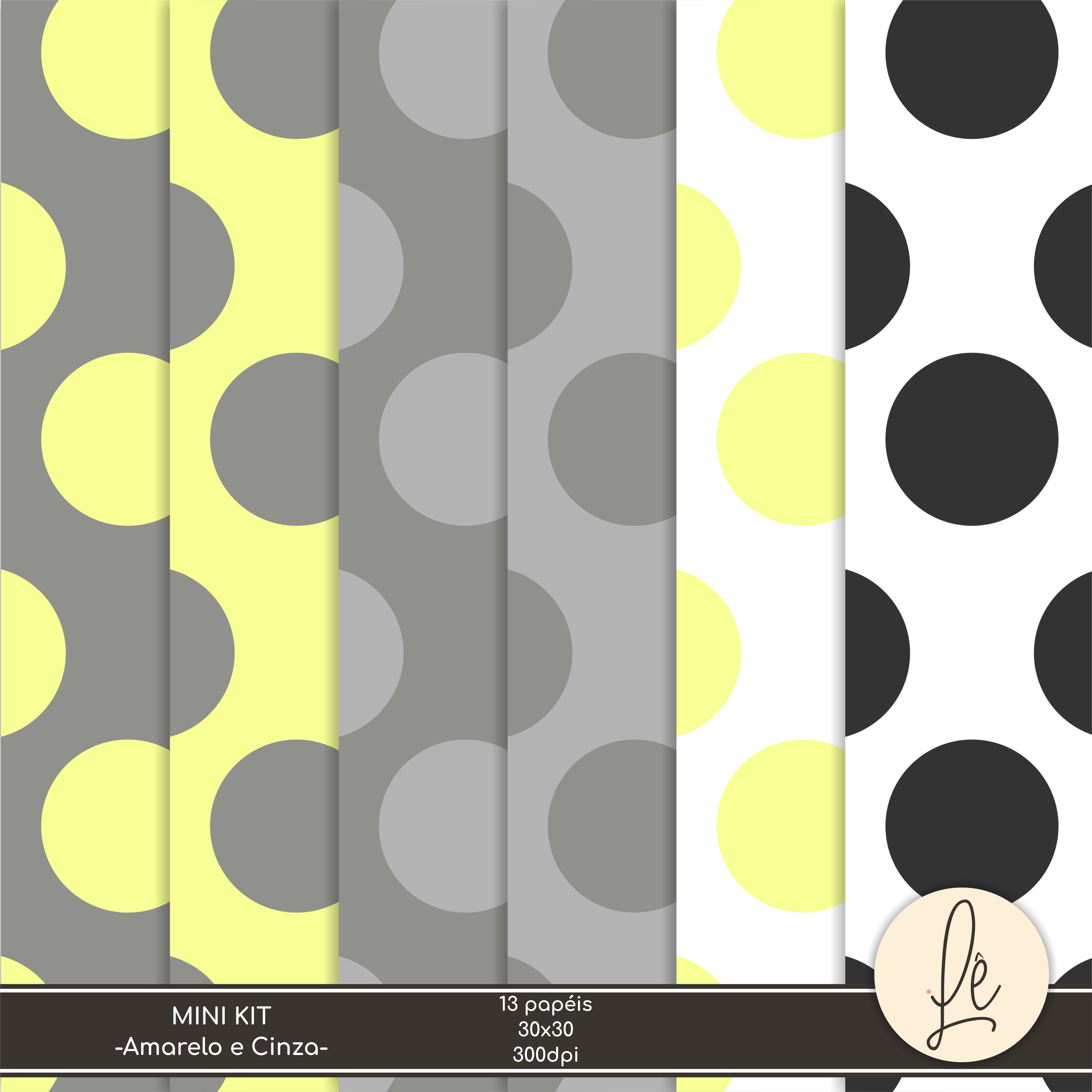 Mini Kit - Amarelo e Cinza
